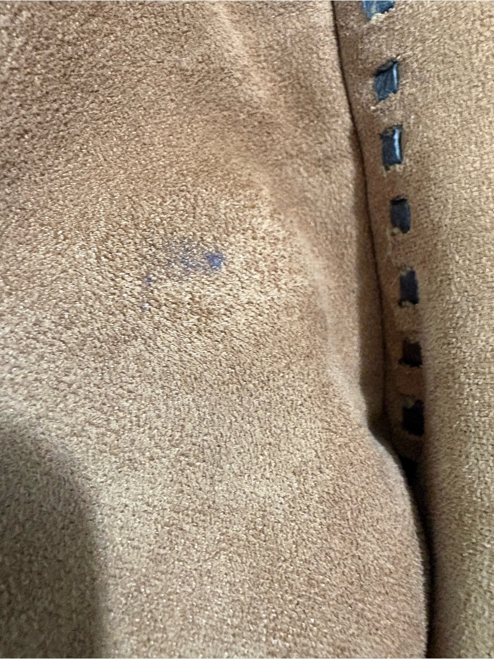 Regent Park Faux Suede Sherpa Boho Jacket M Tan Penny Lane Y2K Western Coat - Picture 11 of 12